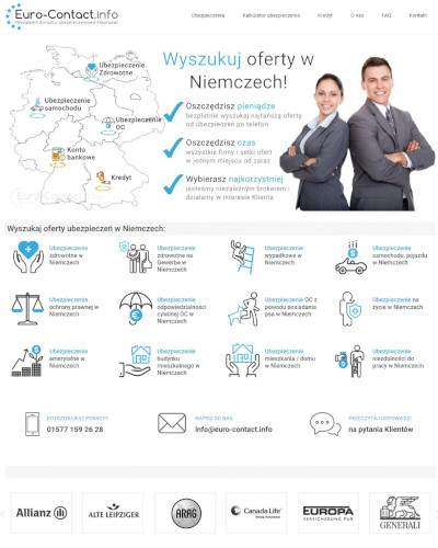 Strona internetowa Joomla dla brokera ubezpieczeń