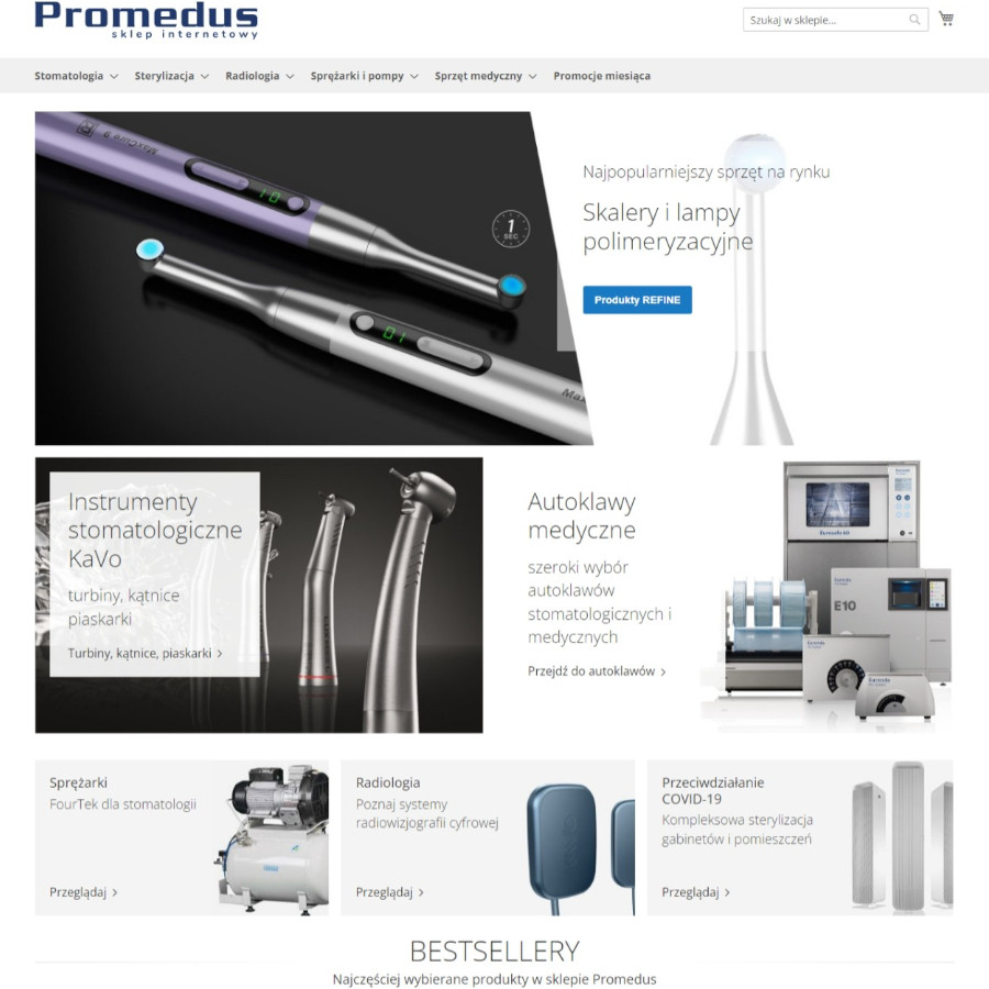 Wydajny sklep internetowy Magento dla firmy medycznej