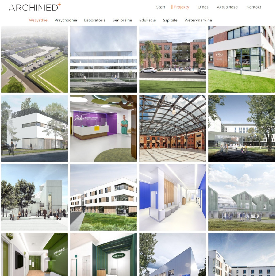 Wielojęzyczna strona internetowa Wordpress dużego biura architektonicznego z Warszawy